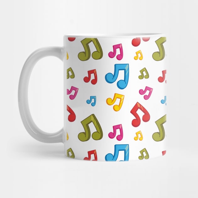 Colorful music notes by qrotero